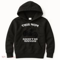 Funny Motorcycle Mom Biker Minivan Mother's Day Motor Bike Kids Hoodie thumb 0