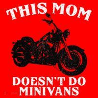 Funny Motorcycle Mom Biker Minivan Mother's Day Motor Bike Santa Hat thumb 1