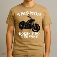 Funny Motorcycle Mom Biker Minivan Mother's Day Motor Bike T-Shirt thumb 3