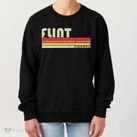 Flint Mi Michigan Funny City Home Roots Gift Retro 70s 80s Women's Sweatshirt thumb 0