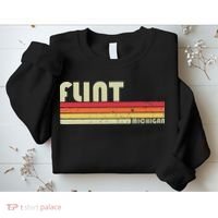 Flint Mi Michigan Funny City Home Roots Gift Retro 70s 80s Sweatshirt thumb 2