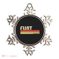 Flint Mi Michigan Funny City Home Roots Gift Retro 70s 80s Ornament thumb 0