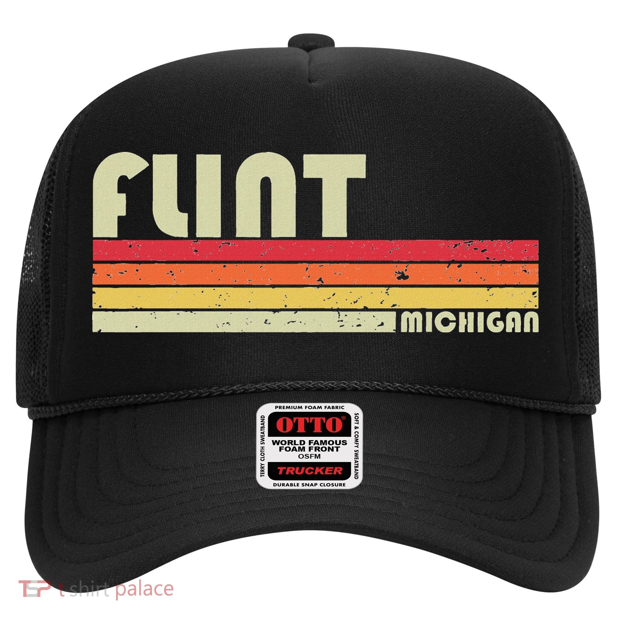 Flint Mi Michigan Funny City Home Roots Gift Retro 70s 80s Hat