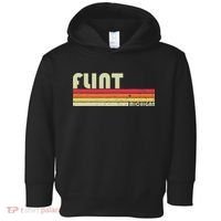 Flint Mi Michigan Funny City Home Roots Gift Retro 70s 80s Toddler Hoodie thumb 0