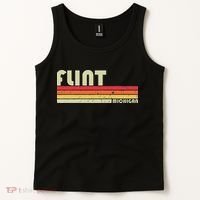 Flint Mi Michigan Funny City Home Roots Gift Retro 70s 80s Tank Top thumb 2