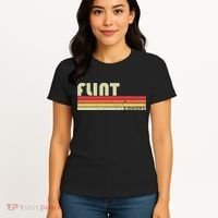 Flint Mi Michigan Funny City Home Roots Gift Retro 70s 80s Women's T-Shirt thumb 4