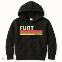 Flint Mi Michigan Funny City Home Roots Gift Retro 70s 80s Kids Hoodie thumb 0