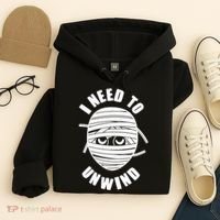 Funny Monster Mummy I Need To Unwind Hoodie thumb 4