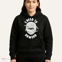 Funny Monster Mummy I Need To Unwind Hoodie thumb 5