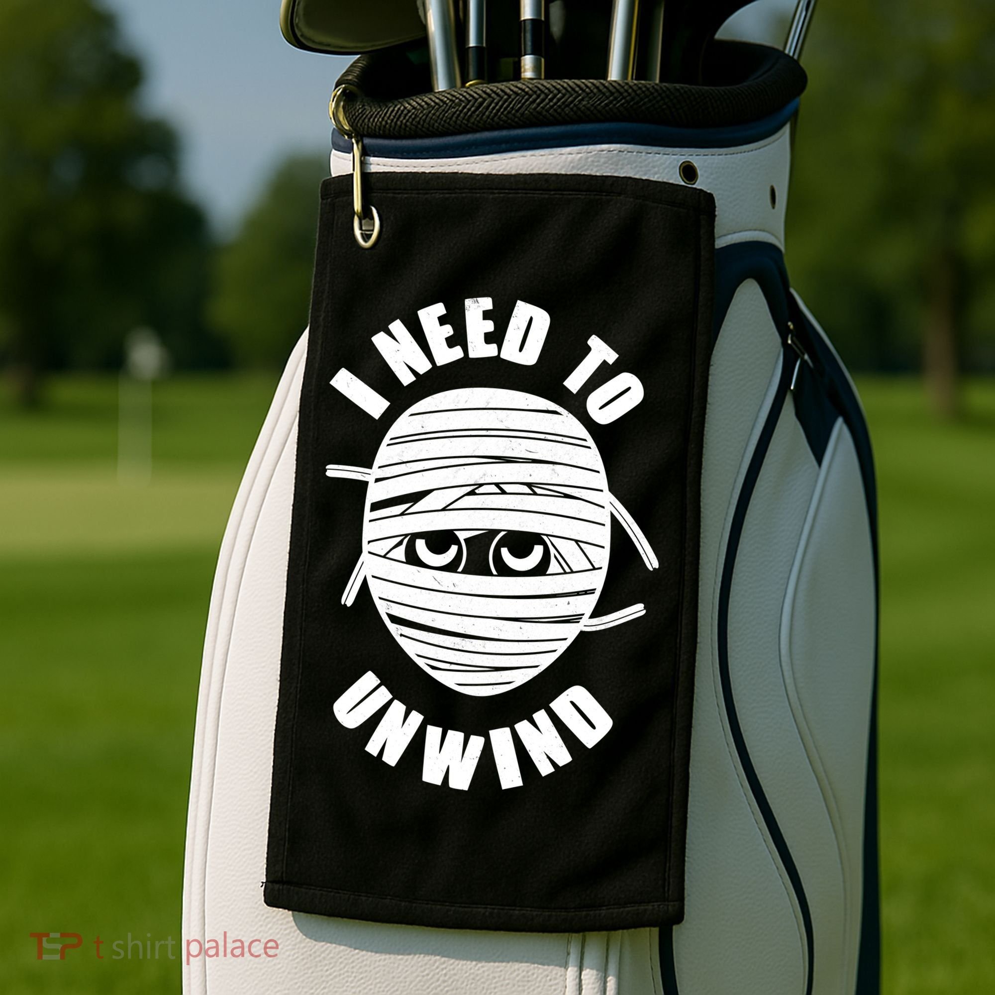 Funny Monster Mummy I Need To Unwind Golf Towel