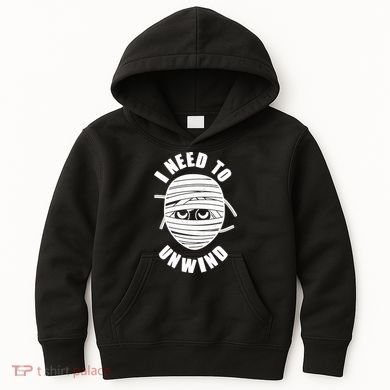 Funny Monster Mummy I Need To Unwind Kids Hoodie