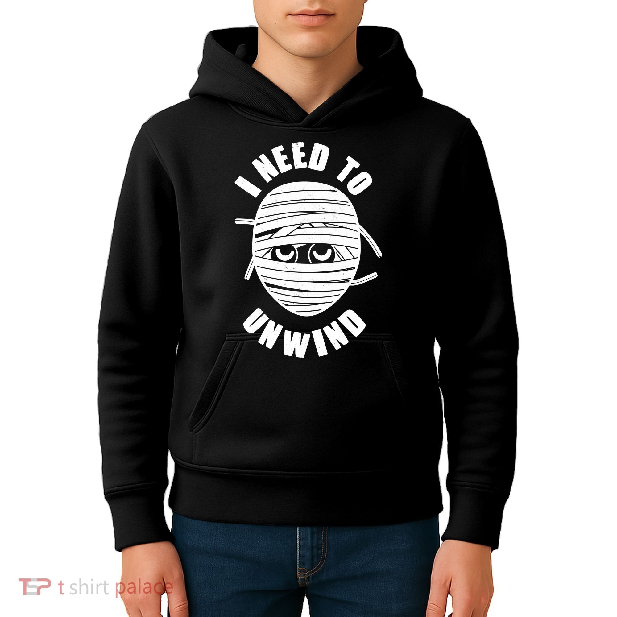 Funny Monster Mummy I Need To Unwind Kids Hoodie