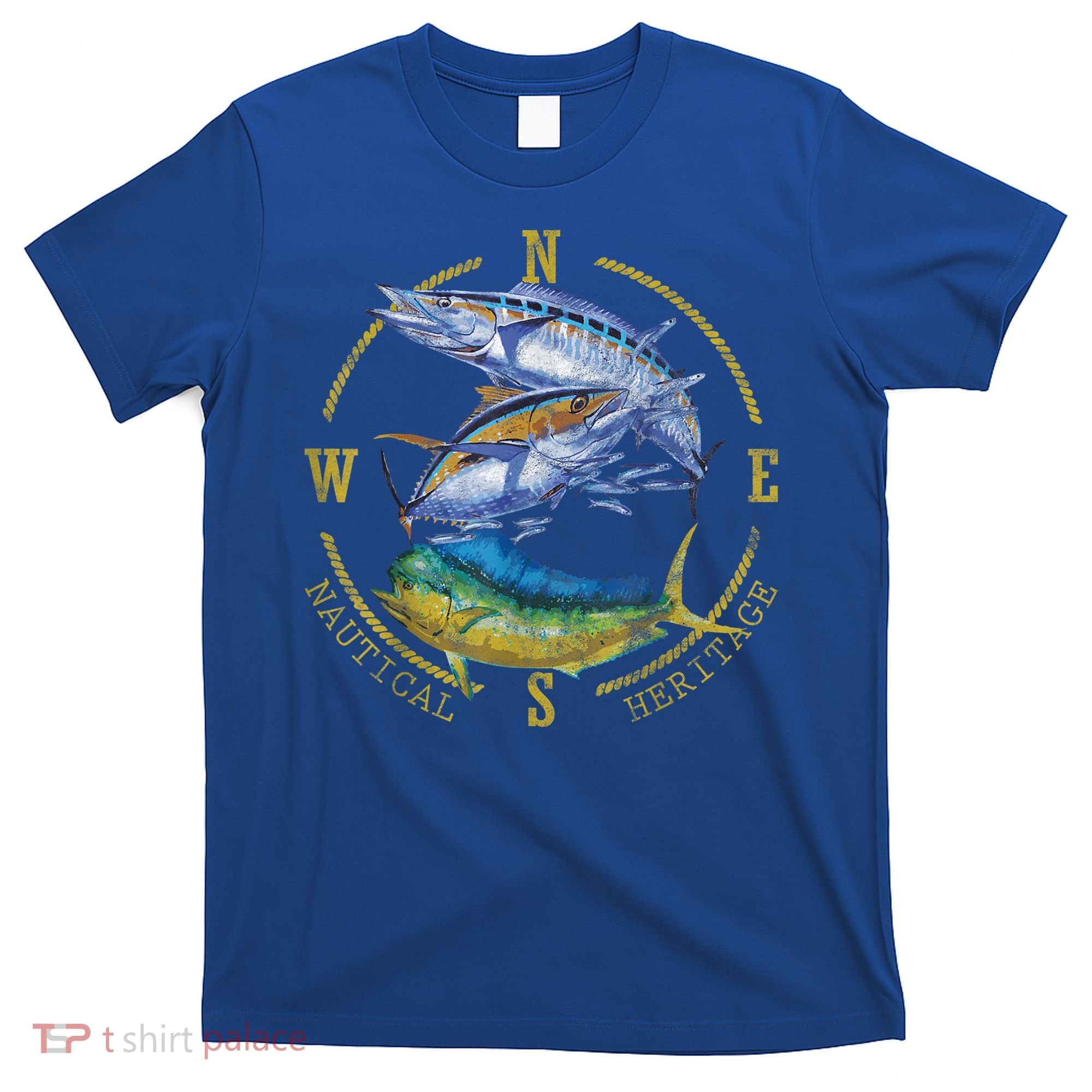 Fish Mahi Mahi Tuna Kingfish Nautical Heritage Fishing Gift T-Shirt