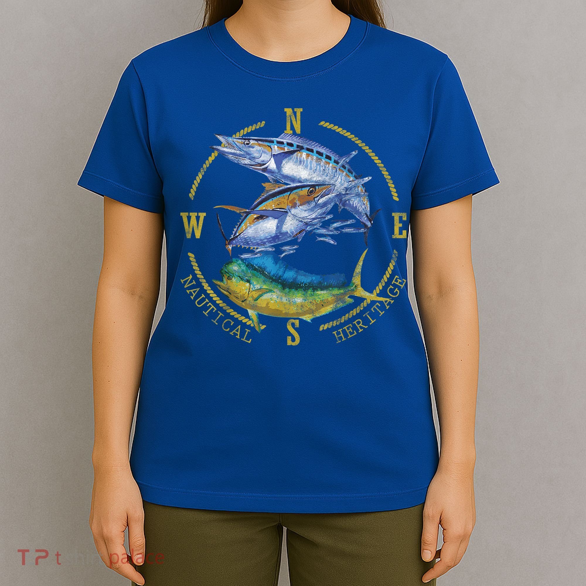 Fish Mahi Mahi Tuna Kingfish Nautical Heritage Fishing Gift T-Shirt