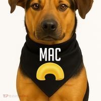Funny Matching Macaroni And Cheese Halloween Costume Gift USA-Made Doggie Bandana thumb 1