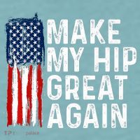 Funny Make My Hip Great Again Broken Hip Surgery Recovery Sueded Cloud Jersey T-Shirt thumb 2