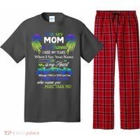 For My Mom In Heaven I Hide My Tears When I Say Your Name Pajama Set thumb 0