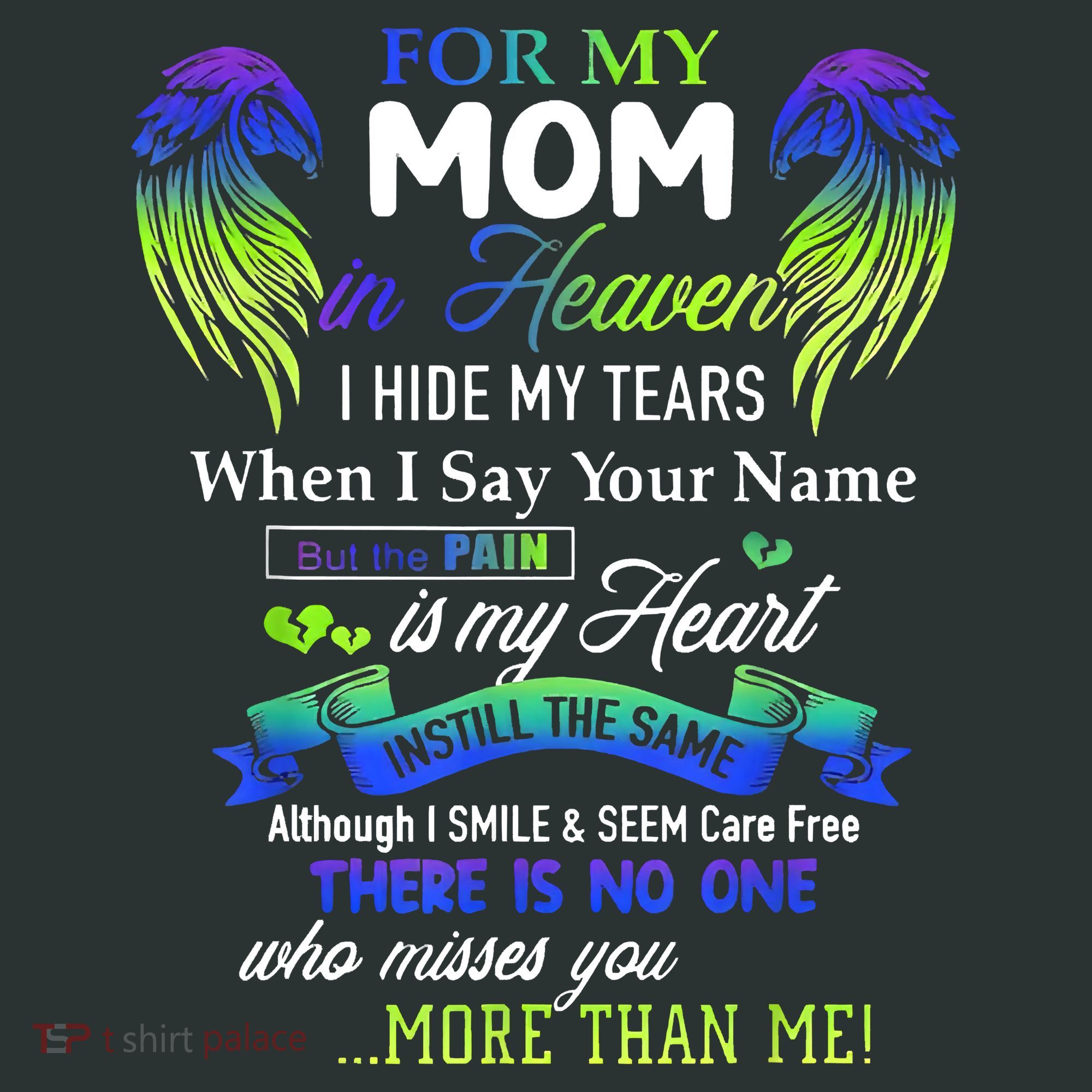 For My Mom In Heaven I Hide My Tears When I Say Your Name Mousepad