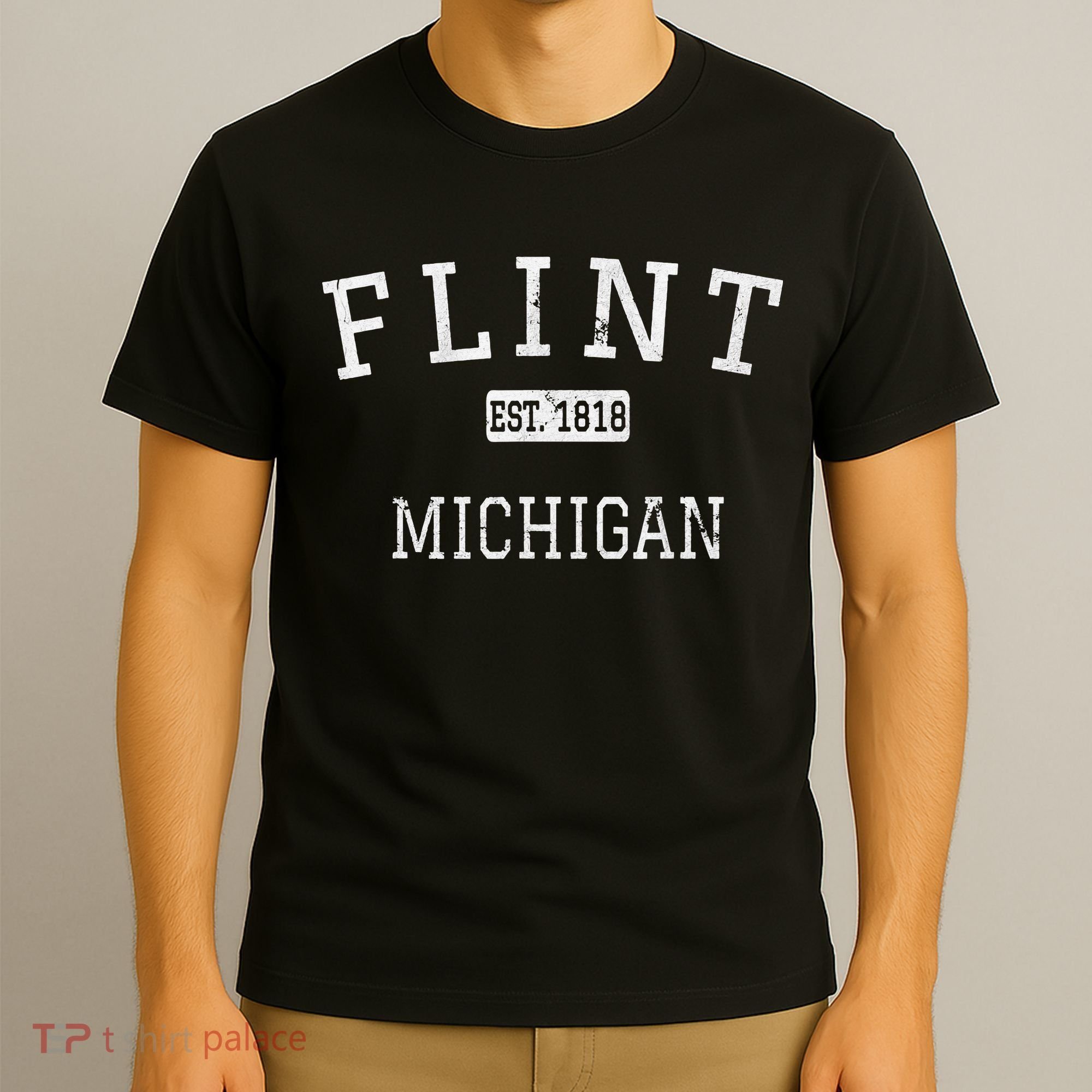 Flint Michigan MI Vintage stage athletic style T-Shirt