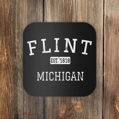 Flint Michigan MI Vintage stage athletic style Coaster