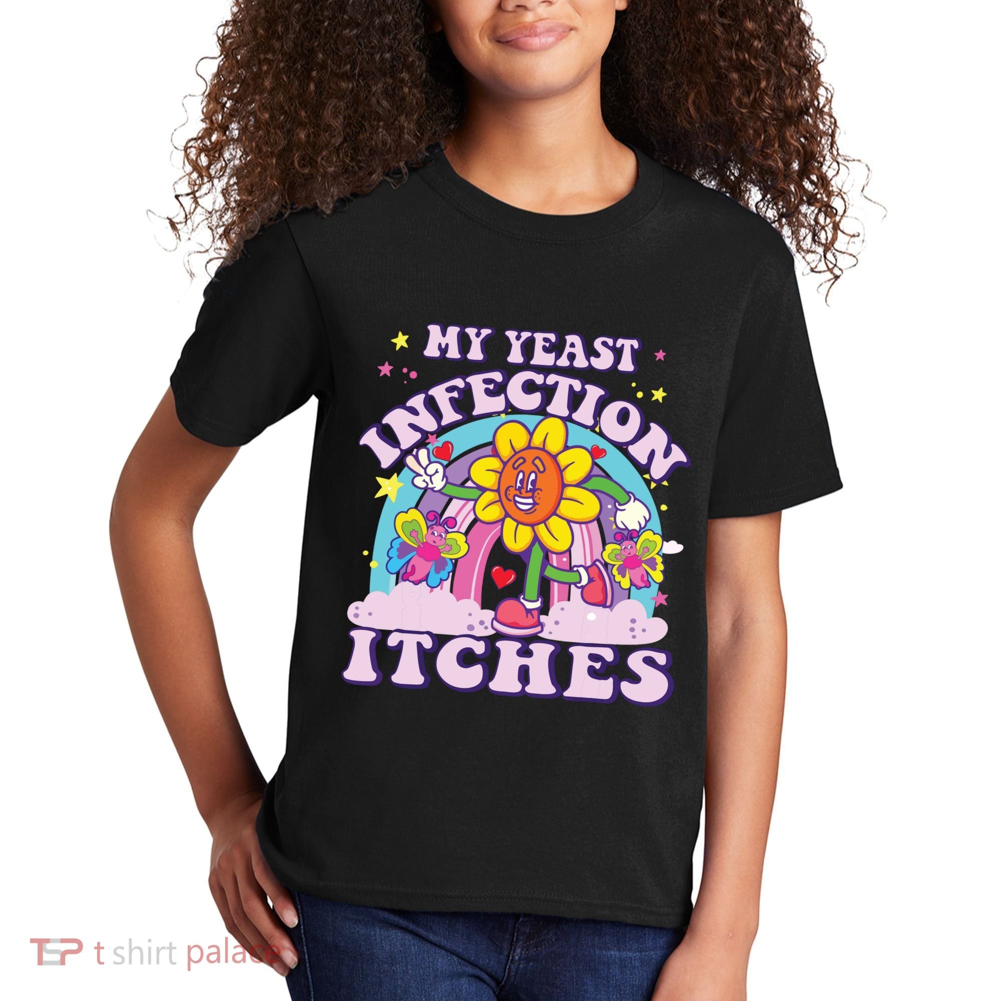 Funny Meme My Yeast Infection Itches Weird Humor Offensive Kids T-Shirt