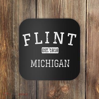 Flint Michigan Mi Vintage Coaster
