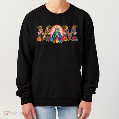 Floral Mom Mother Mary Leopard Rainbow Pattern Women's Sweatshirt