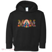 Floral Mom Mother Mary Leopard Rainbow Pattern Toddler Hoodie thumb 0