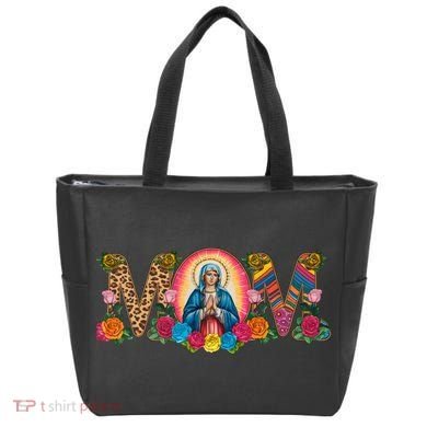Floral Mom Mother Mary Leopard Rainbow Pattern Bag