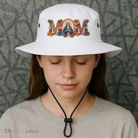 Floral Mom Mother Mary Leopard Rainbow Pattern Bucket Hat thumb 3