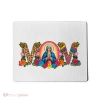 Floral Mom Mother Mary Leopard Rainbow Pattern Mousepad thumb 0