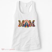 Floral Mom Mother Mary Leopard Rainbow Pattern Women's Tank Top thumb 0
