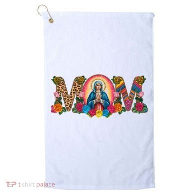 Floral Mom Mother Mary Leopard Rainbow Pattern Golf Towel