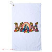Floral Mom Mother Mary Leopard Rainbow Pattern Golf Towel thumb 0