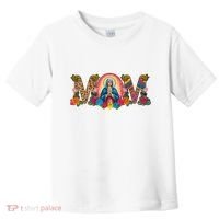 Floral Mom Mother Mary Leopard Rainbow Pattern Toddler T-Shirt thumb 0