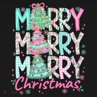 Floral Merry Merry Merry Christmas Holiday Festive Visor thumb 3
