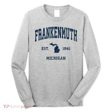 Frankenmuth Michigan Mi Vintage Athletic Long Sleeve Shirt