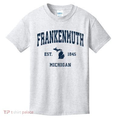 Frankenmuth Michigan Mi Vintage Athletic Kids T-Shirt