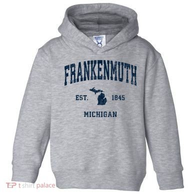 Frankenmuth Michigan Mi Vintage Athletic Toddler Hoodie