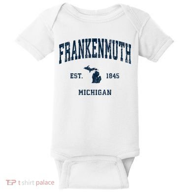 Frankenmuth Michigan Mi Vintage Athletic Baby Bodysuit