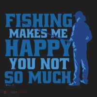 Fishing Makes Me Happy Funny Beanie thumb 2