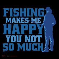 Fishing Makes Me Happy Funny Ornament thumb 1