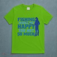 Fishing Makes Me Happy Funny T-Shirt thumb 5