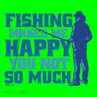 Fishing Makes Me Happy Funny Coaster thumb 2