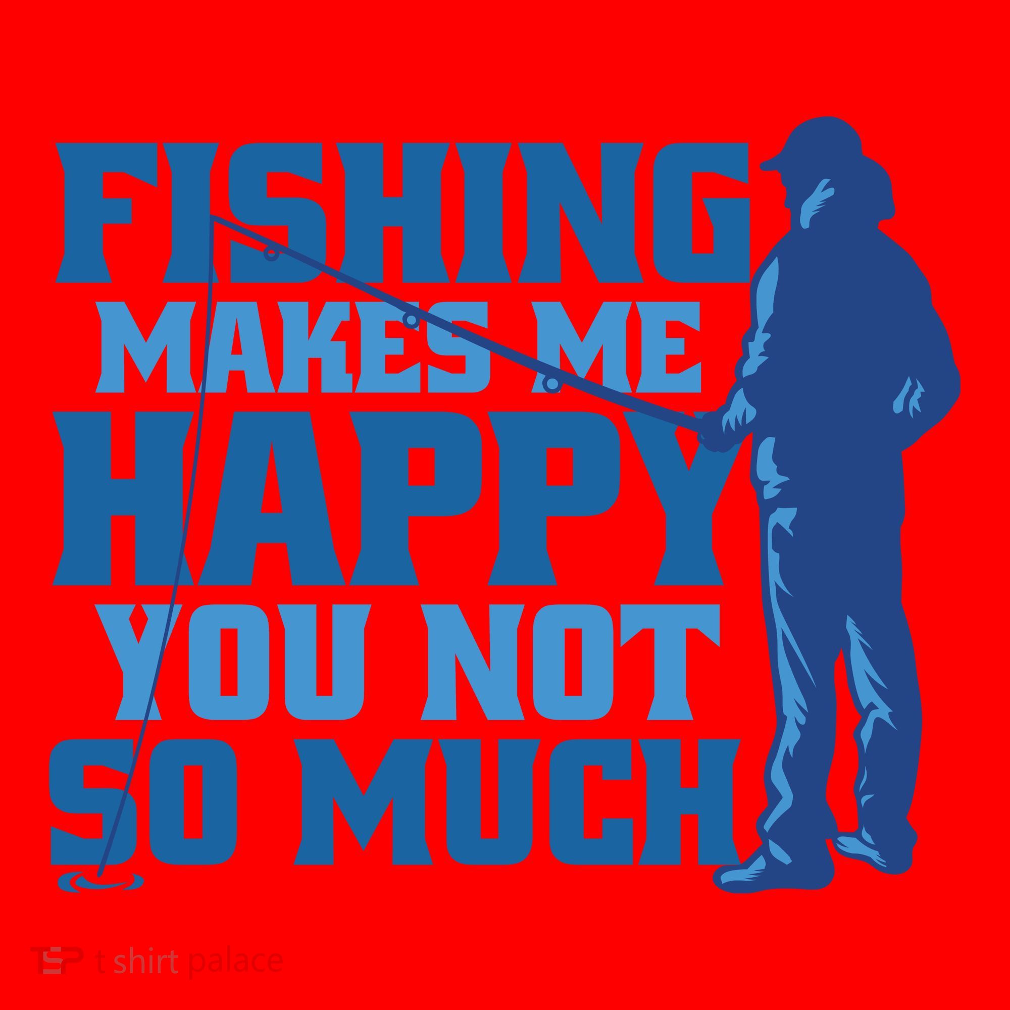 Fishing Makes Me Happy Funny Santa Hat