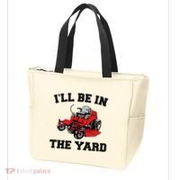 Funny Mower Mowing Yard Landscaping ILl Be In The Yard Tote Bag thumb 3