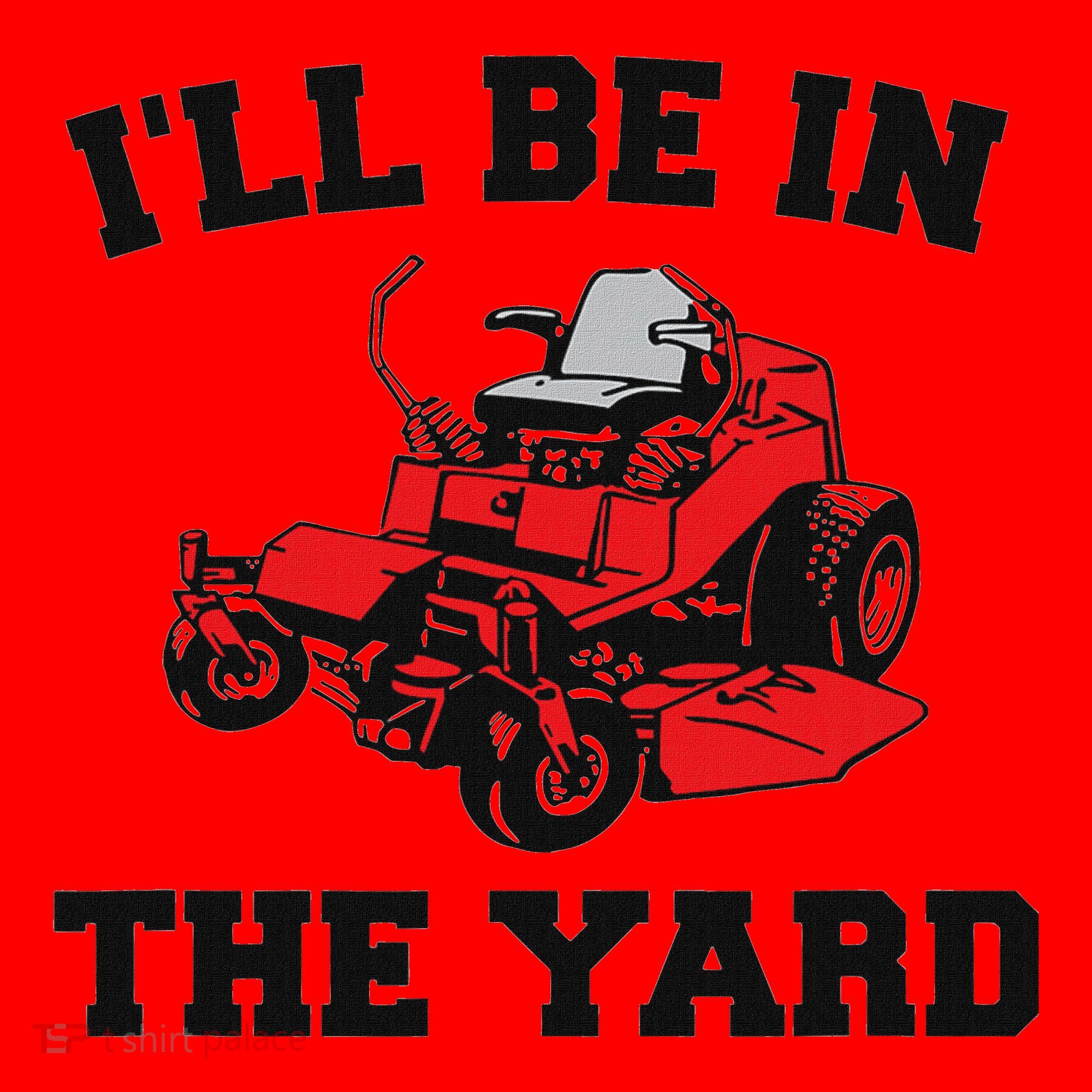 Funny Mower Mowing Yard Landscaping ILl Be In The Yard Santa Hat