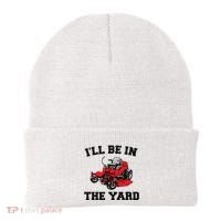 Funny Mower Mowing Yard Landscaping ILl Be In The Yard Beanie thumb 0