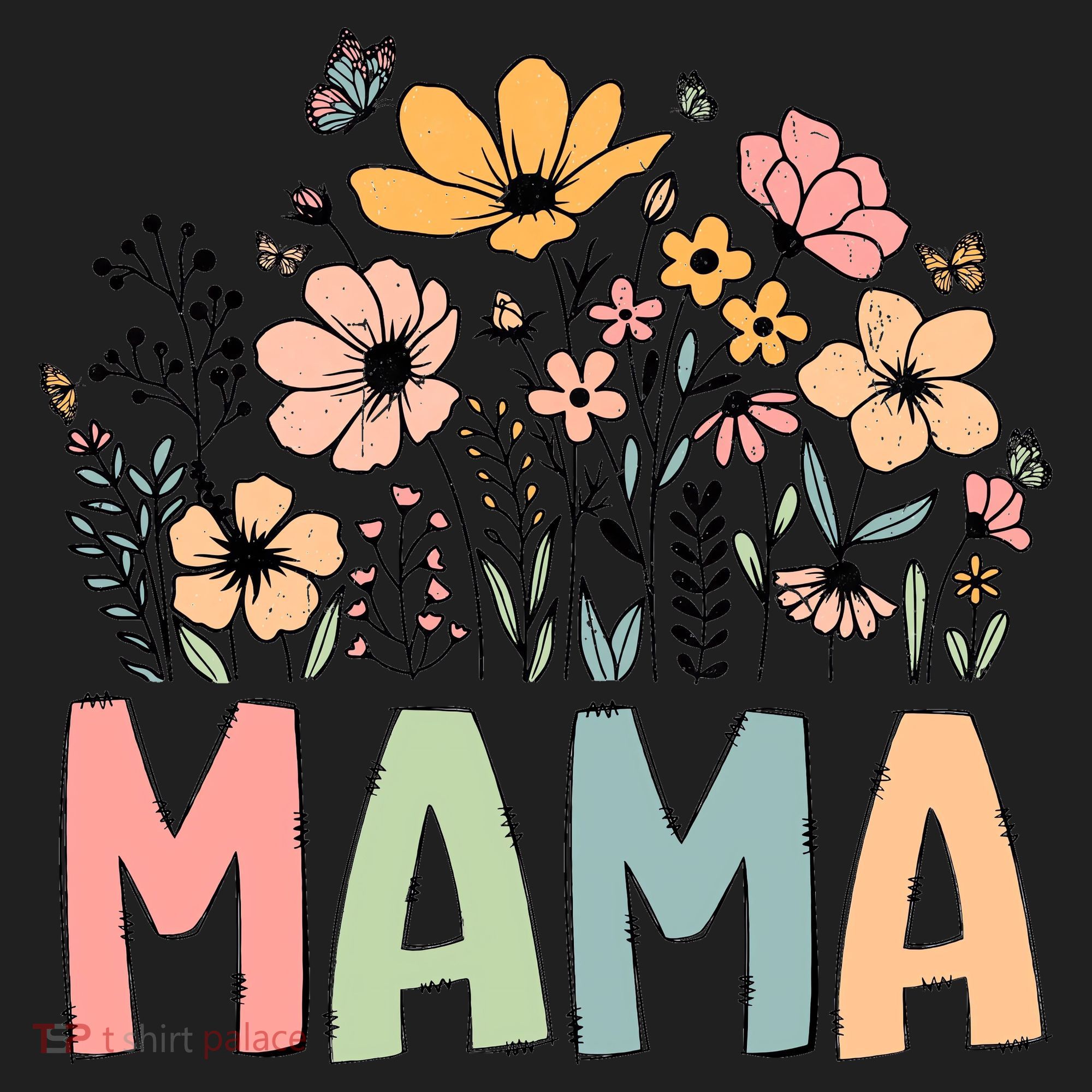 Floral Mama Mothers Day Wildflowers Women's Sweatshirt