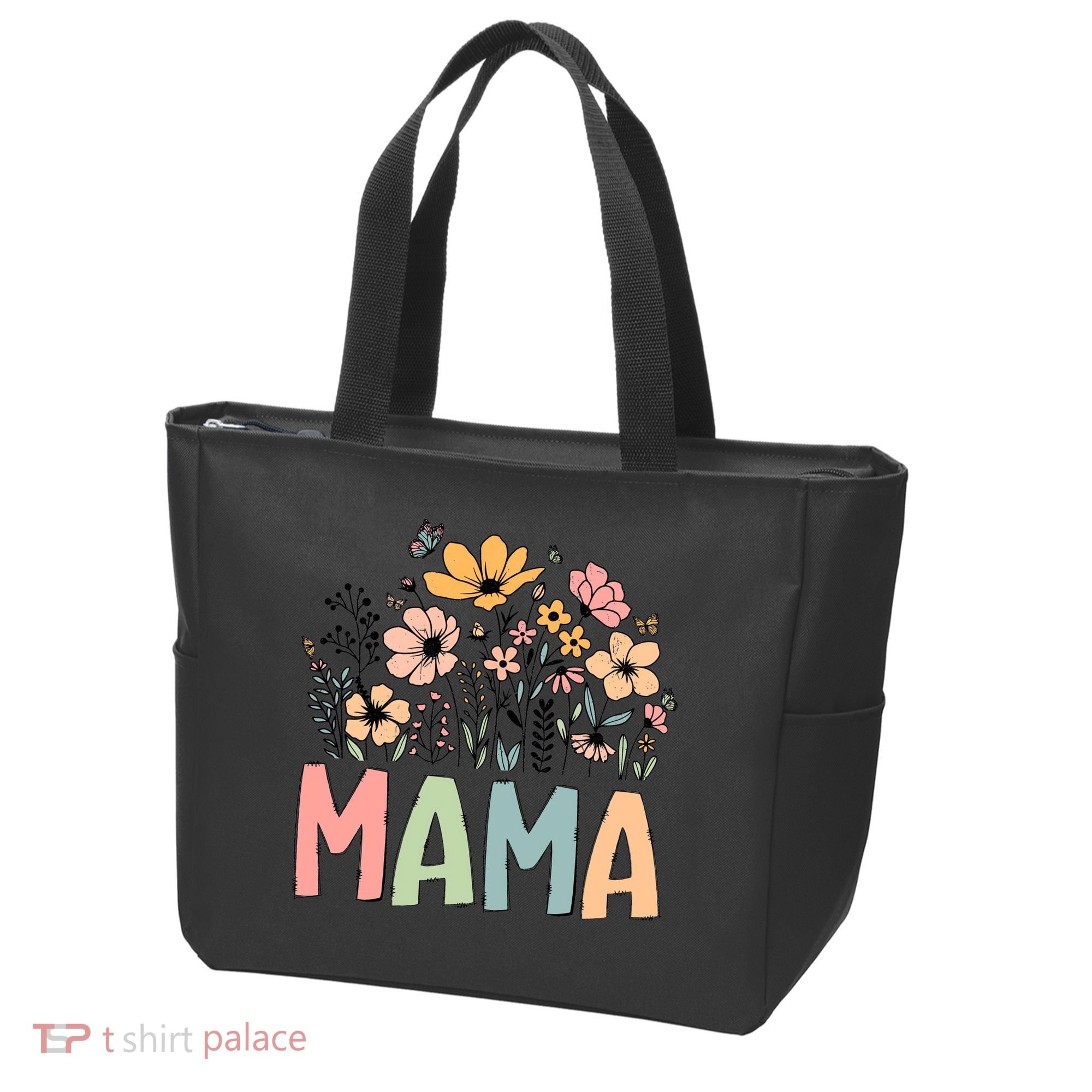 Floral Mama Mothers Day Wildflowers Tote Bag